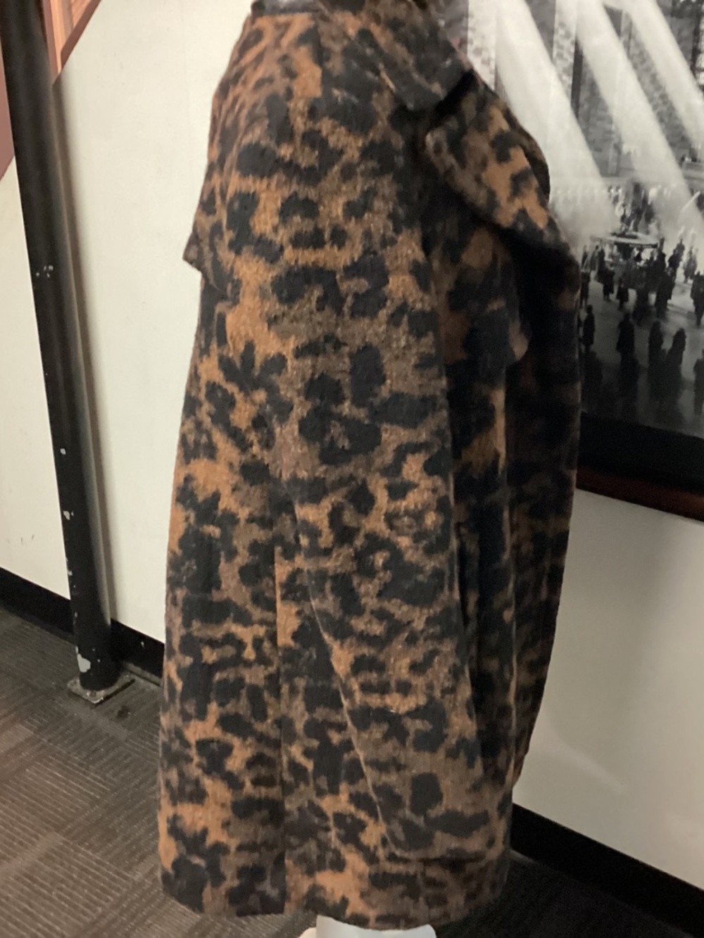 Karl Lagerfeld WOOLblend dark leopard coat, very unique, gorgeous Paris medium - Picture 11 of 12